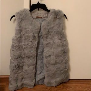 Authentic 100% real rabbit fur vest